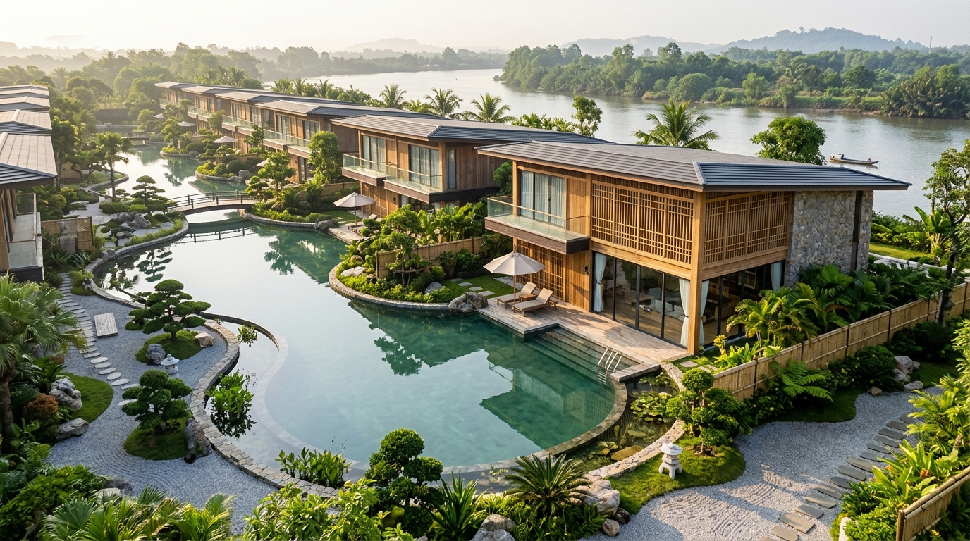 Swanbay Oasia Đảo Đại Phước (Zone L28) — Tuyệt Tác Biệt Thự Nghỉ Dưỡng Nhật Bản